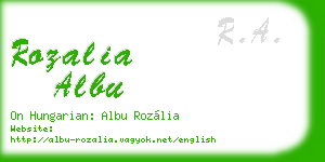 rozalia albu business card