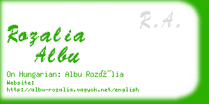 rozalia albu business card